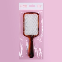 Расчёска массажная, широкая, 9 &times; 24,5 см, цвет &laquo;янтарный&raquo;