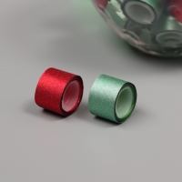 Клейкая лента пластик в банке "Глори. Красный, зелёный" н-р 40 шт 1,2 см, дл.0,9м 7х7х9 см Клейкая лента пластик в банке "Глори. Красный, зелёный" н-р 40 шт 1,2 см, дл.0,9м 7х7х9 см