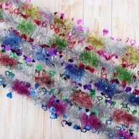 Мишура "Переплёт" сердце, d-5 см, 200 см, микс Мишура "Переплёт" сердце, d-5 см, 200 см, микс