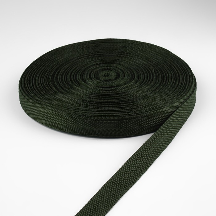 Стропа ременная, 20 мм, 50 ± 1 м, плотность 8,2 гр/м, цвет хаки №36 Стропа ременная, 20 мм, 50 ± 1 м, плотность 8,2 гр/м, цвет хаки №36
