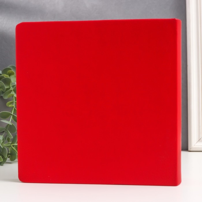 Фотоальбом на 200 фото 10х15 см "Красный делюкс" бум.карм.с мемо, книжн. пер-т