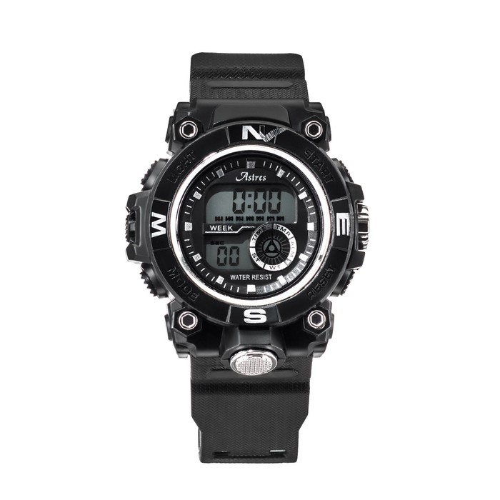 Часы наручные электронные Astres, d-5 см, ремешок силикон, водонепроницаемые Часы наручные электронные Astres, d-5 см, ремешок силикон, водонепроницаемые