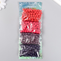 Набор бусины для творчества дерево "Ягоды" d-0,8 см, 4 цвета х 15 гр Набор бусины для творчества дерево "Ягоды" d-0,8 см, 4 цвета х 15 гр