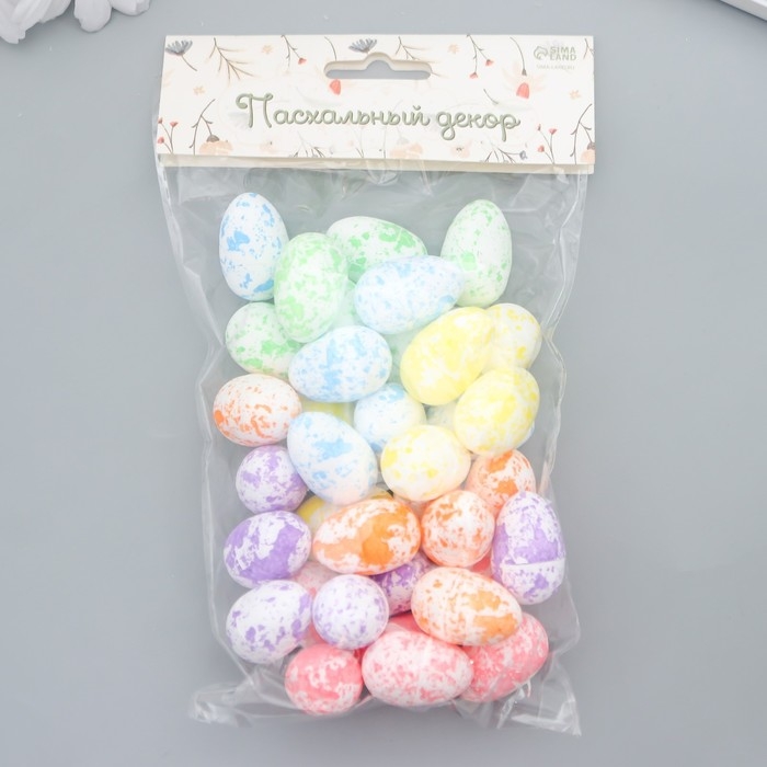 Декор пасхальный Декор пасхальный "Яйцо - блеск в пятнах" набор 36 шт 3х2х2 см
