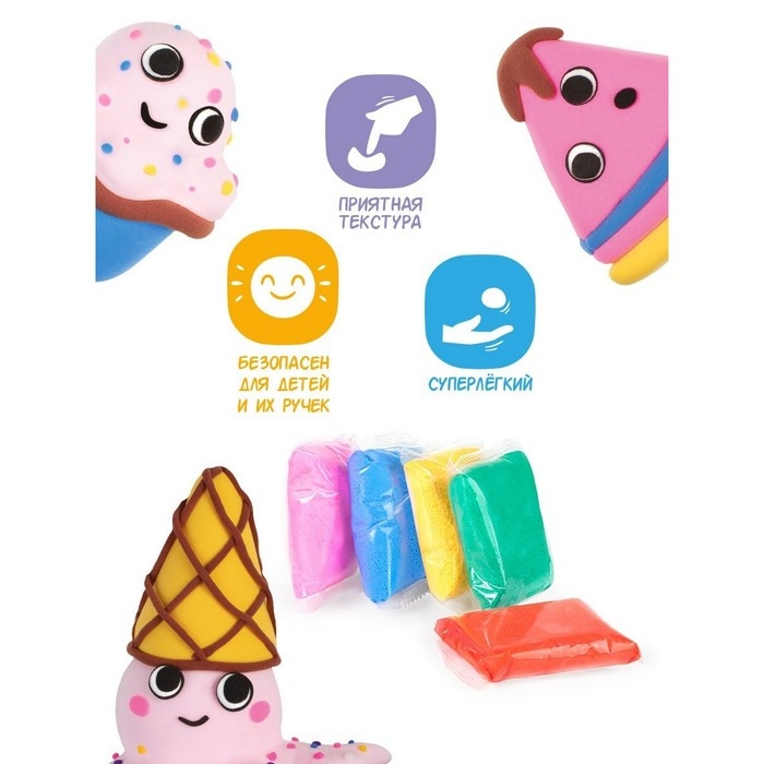 Лёгкий пластилин &laquo;Лепи Легко&raquo;, набор 24 шт., 12 цв.