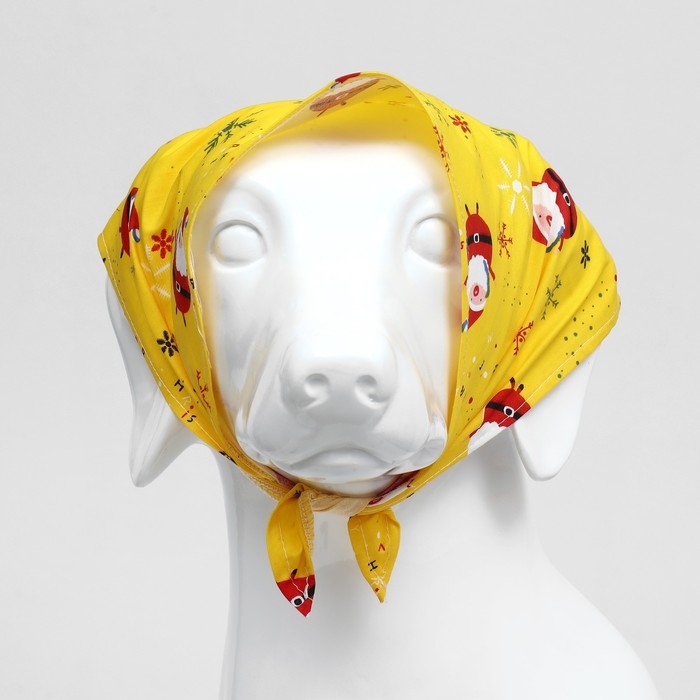 Бандана для животных Бандана для животных "Снежинки", размер S (ОШ до 42 см)