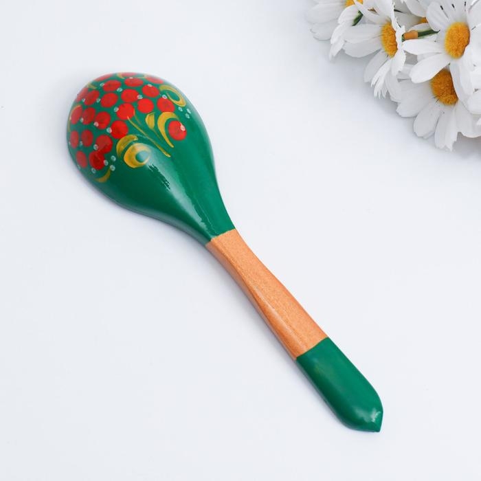 Ложка «Зеленушка», салатная, 6×21, хохлома Ложка «Зеленушка», салатная, 6×21, хохлома