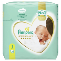 Подгузники Pampers Premium Care(2-5 кг), 20 шт Подгузники Pampers Premium Care(2-5 кг), 20 шт