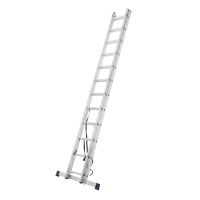 Лестница ТУНДРА, двухсекционная, алюминиевая, 12 ступеней Лестница ТУНДРА, двухсекционная, алюминиевая, 12 ступеней