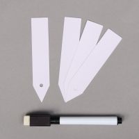 Бирки садовые для маркировки, 10 см, набор 20 шт., маркер, пластик, белые, Greengo Бирки садовые для маркировки, 10 см, набор 20 шт., маркер, пластик, белые, Greengo