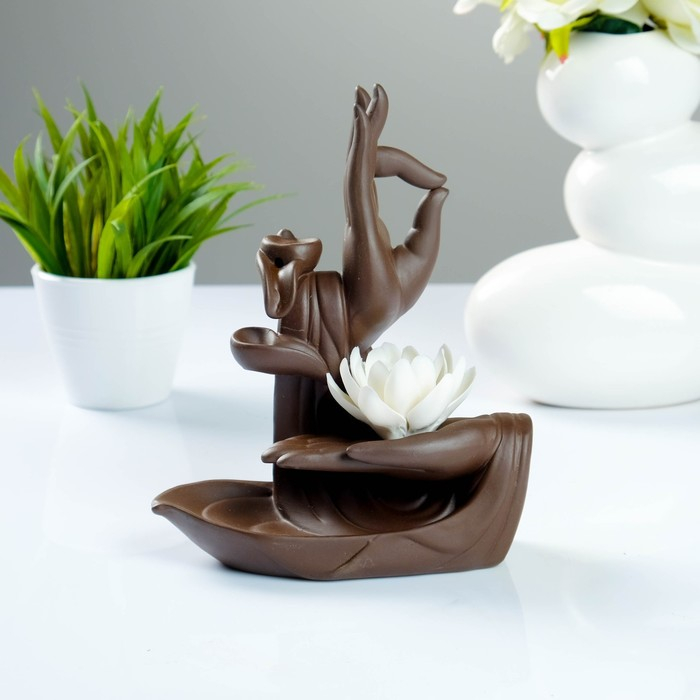 Подставка для благовоний Подставка для благовоний "Листья лотоса" 20х16х15см