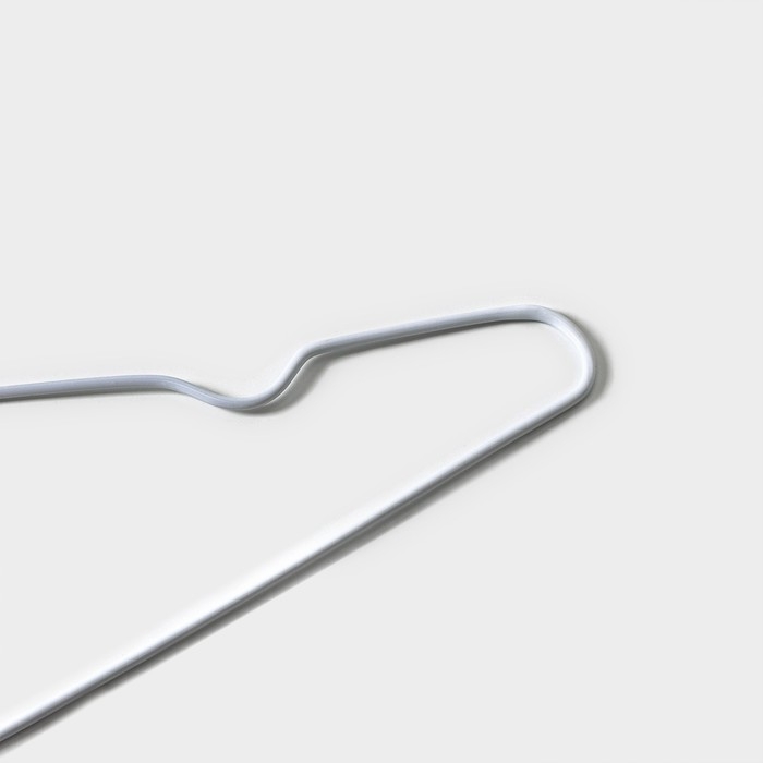 Плечики - вешалки для одежды Доляна, 40&times;20 см,10 шт, антискользящее покрытие, цвет белый