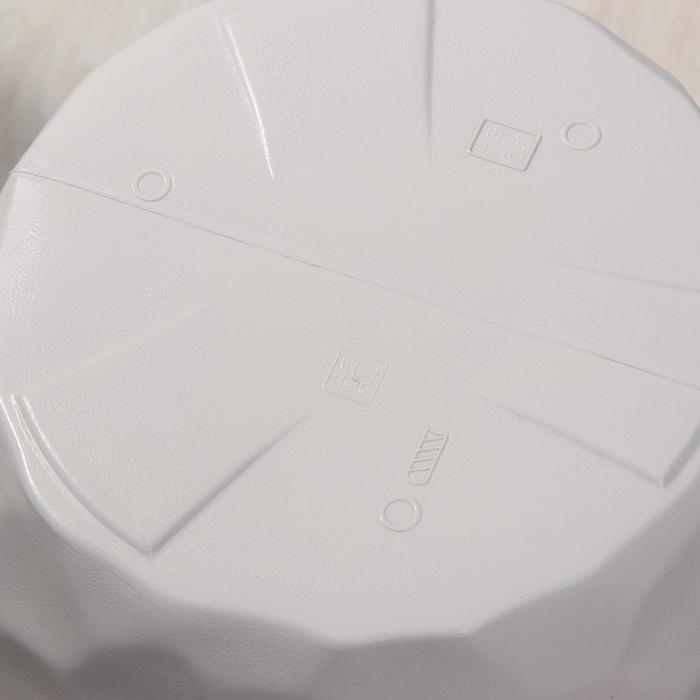 Кашпо для цветов со вставкой &laquo;Мозаика&raquo;, 19,5 л (9 л), цвет кремовый