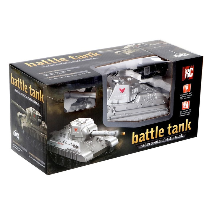 Танк радиоуправляемый «Победитель», стреляет BB пулями, работает от аккумулятора, цвет серый Танк радиоуправляемый «Победитель», стреляет BB пулями, работает от аккумулятора, цвет серый