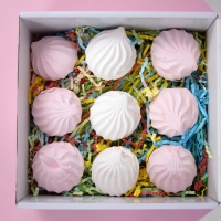 Коробка самосборная, с окном, "Весенние пионы", 19 х 19 х 9 см