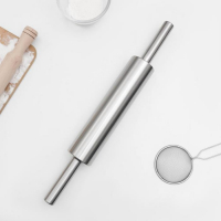 Скалка &laquo;Самый смак&raquo;, металл, 47 см, рабочая часть 25 см