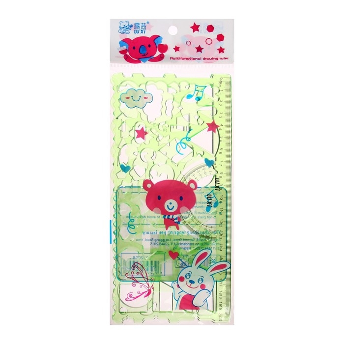 Набор трафаретов, 2 штуки, геометрические фигуры, пластик, МИКС Набор трафаретов, 2 штуки, геометрические фигуры, пластик, МИКС