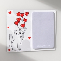 Магнит с блоком для записей "Котик с шариками" 12,5х9,5 см Магнит с блоком для записей "Котик с шариками" 12,5х9,5 см