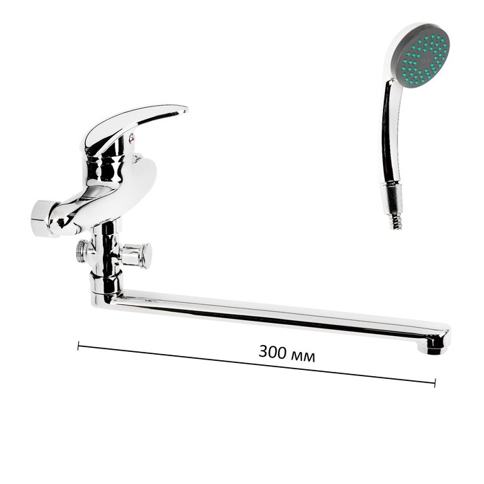 Смеситель для ванны Onix A1107, длина излива 30 см, хром Смеситель для ванны Onix A1107, длина излива 30 см, хром