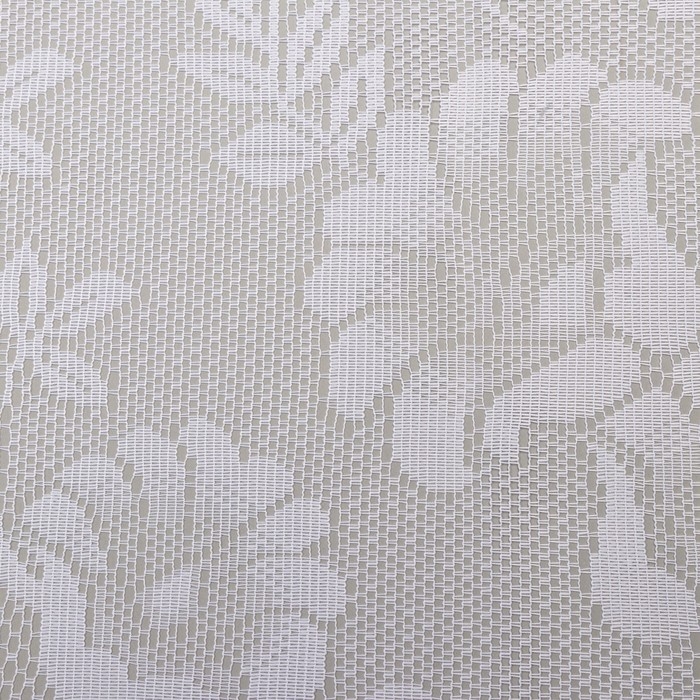 Тюль на кухню без шторной ленты, 110х120 см, цвет белый, 100% полиэстер