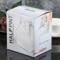 Молочник стеклянный Доляна &laquo;Пакет&raquo;, 400 мл, 9&times;7&times;10,3 см