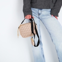 Сумка женская из искусственной кожи с кошельком Nazamok, 19х14х6 см, цвет бежевый