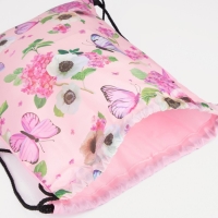 Мешок для обуви на шнурке, цвет розовый