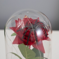 Светильник колба «Паук с розой» 1,5Вт, LED, 3xAAA, черный USB 11х11х21см Светильник колба «Паук с розой» 1,5Вт, LED, 3xAAA, черный USB 11х11х21см