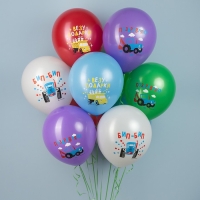 Шар латексный 12" «Синий Трактор», 1 ст., набор 10 шт., МИКС Шар латексный 12" «Синий Трактор», 1 ст., набор 10 шт., МИКС