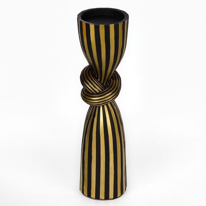 Подсвечник для одной свечи &laquo;Узел&raquo;, цвет черно-золотой 29,5 х 7,5 х 7,5 см