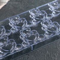 Форма конфет и шоколада «Влюблённые мишки», 28×14 см, 8 ячеек, цвет прозрачный Форма конфет и шоколада «Влюблённые мишки», 28×14 см, 8 ячеек, цвет прозрачный