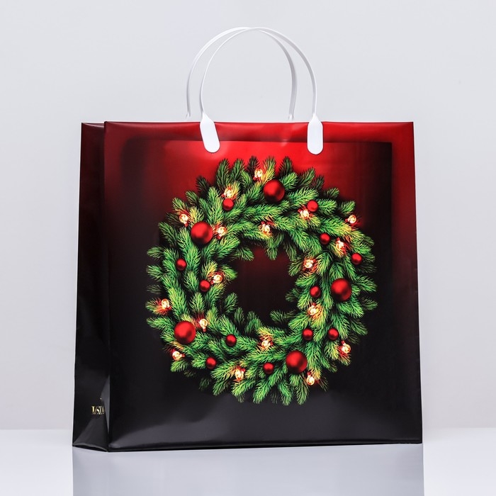 Новый год. Пакет "Украшение", мягкий пластик, 30х30 120 мкм.