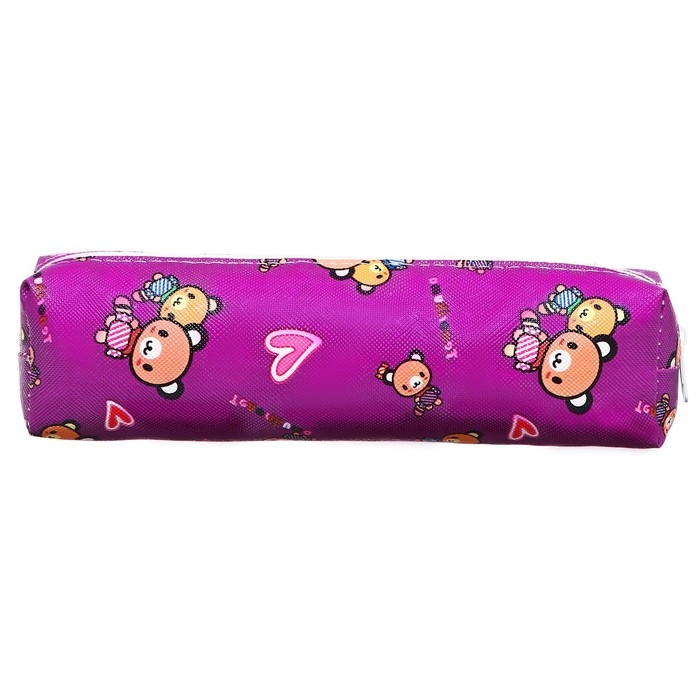 Пенал школьный на молнии Пенал школьный на молнии "Мишки" Calligrata, фиолетовый