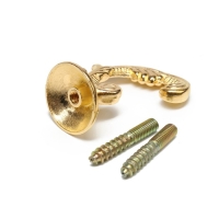 Крючок для штор KS002, однорожковый, цвет золото