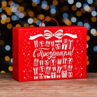 Коробка подарочная складная "Ретро Стайл" 36,5 х 11 х 26 см. Новый год