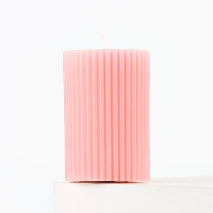 Ароматическая свеча столбик &laquo;Счастье и вдохновение&raquo;, аромат роза, 7,5 х 5 см.