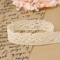 Кружево вязаное, 28 мм &times; 10 &plusmn; 1 м, цвет бежевый