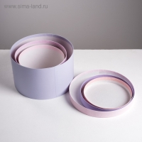 Набор круглых коробок 3 в 1, упаковка подарочная, &laquo;От всего сердца&raquo;, 18 х 18 х 13 см, 20 х 20 х 14.5 см, 25 х 25 х 15 см