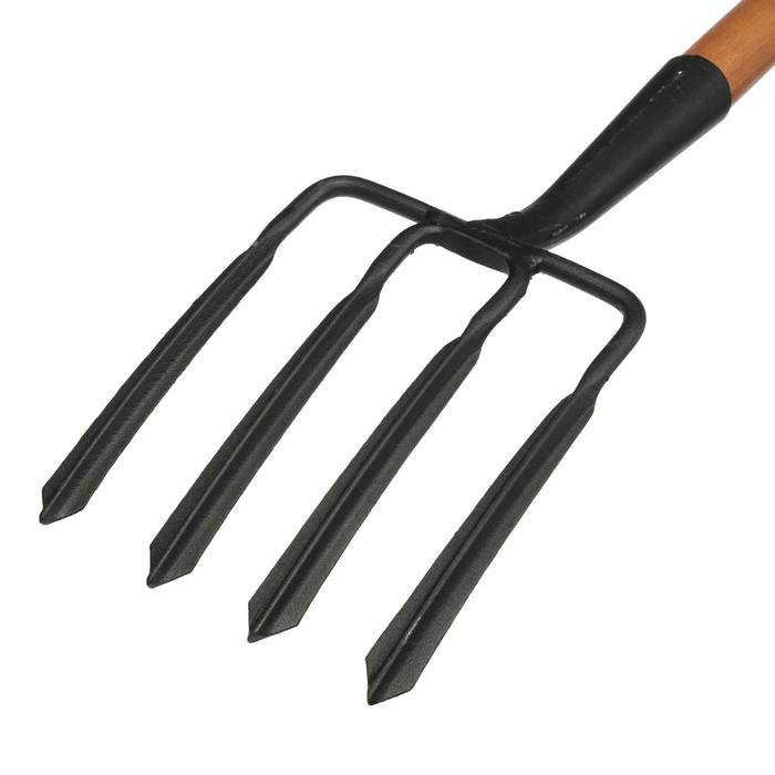 Вилы копальные, 4-рогие, деревянный черенок, &laquo;Премиум&raquo;, Greengo