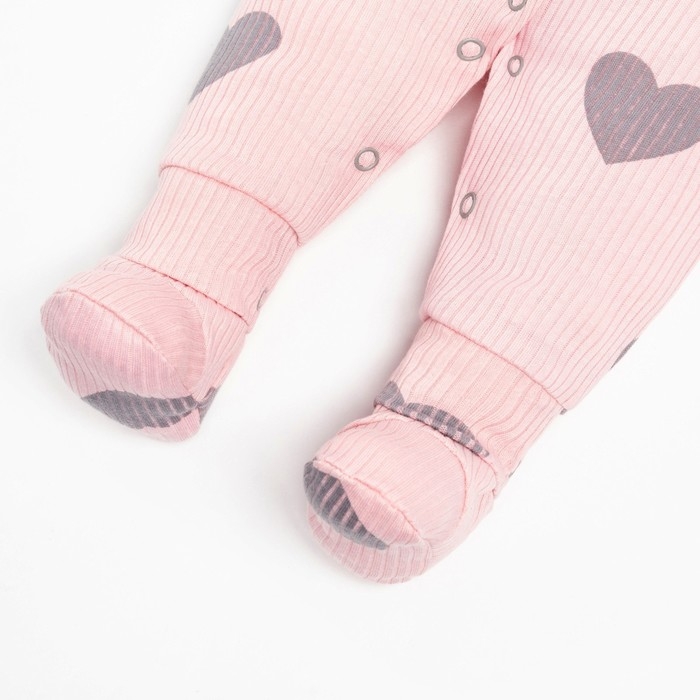 Комбинезон Крошка Я &laquo;Сердца&raquo;, рост 74-80 см, цвет розовый