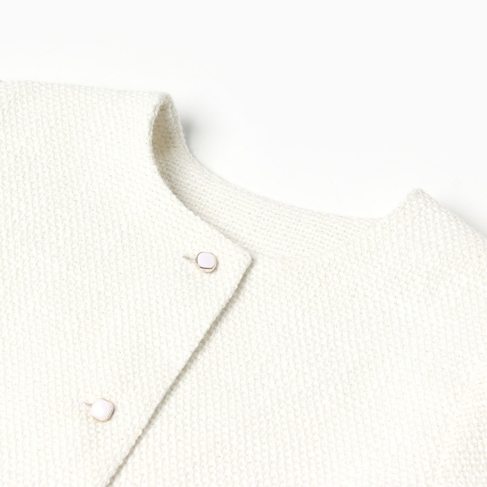 Жакет для девочки, MINAKU :Party Dress, цвет белый, рост 122 см