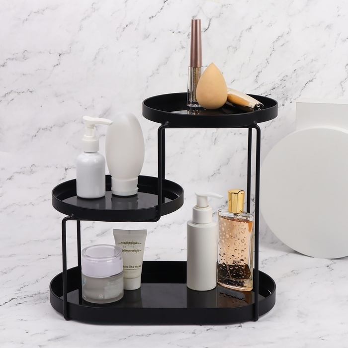 Органайзер для хранения, 3 секции, 30 × 17 × 26,5 см, цвет чёрный Органайзер для хранения, 3 секции, 30 × 17 × 26,5 см, цвет чёрный