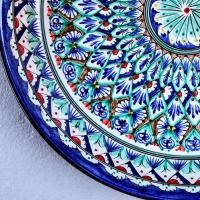 Ляган Риштанская Керамика "Узоры", 36 см, синий Ляган Риштанская Керамика "Узоры", 36 см, синий