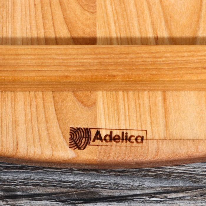 Подставка для сковороды Adelica, для подачи горячего, пропитано минеральным маслом, 30,5×22 см, d=19 см, d=6 см, берёза Подставка для сковороды Adelica, для подачи горячего, пропитано минеральным маслом, 30,5×22 см, d=19 см, d=6 см, берёза