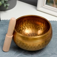 Поющая чаша металл "Точки" с резонатором 7,3х12х12 см Поющая чаша металл "Точки" с резонатором 7,3х12х12 см