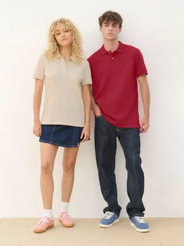 Рубашка поло унисекс Pacific, светло-розовая, размер S