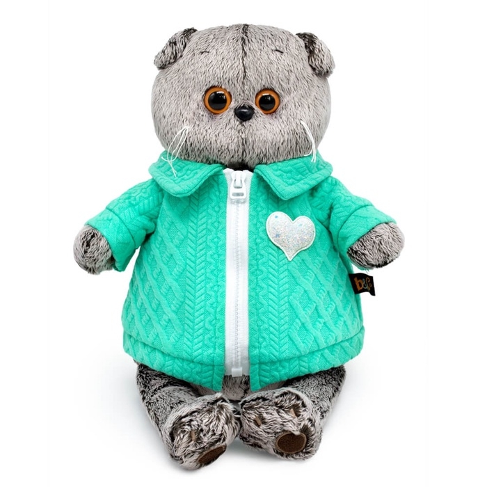Мягкая игрушка Мягкая игрушка "Басик в куртке с сердечком", 19 см Ks19-267