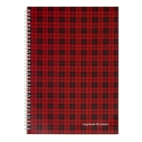 Тетрадь А4, 96 листов в клетку на гребне "Шотландка", обложка мелованный картон, глянцевая ламинация, МИКС Тетрадь А4, 96 листов в клетку на гребне "Шотландка", обложка мелованный картон, глянцевая ламинация, МИКС