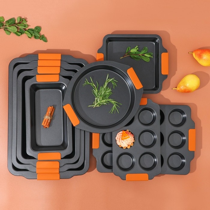 Форма для выпечки Magistro «French Bakery. Круг», 39×26,3×3.4 см, 12 ячеек, антипригарное покрытие Форма для выпечки Magistro «French Bakery. Круг», 39×26,3×3.4 см, 12 ячеек, антипригарное покрытие