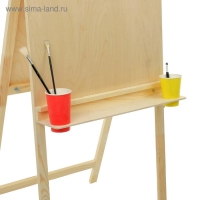 Мольберт тип &laquo;Хлопушка&raquo;, двусторонний, 120 х 60 х 65 см, планшет 60 х 60 см, полка с двумя подстаканниками, неокрашенное дерево, Calligrata